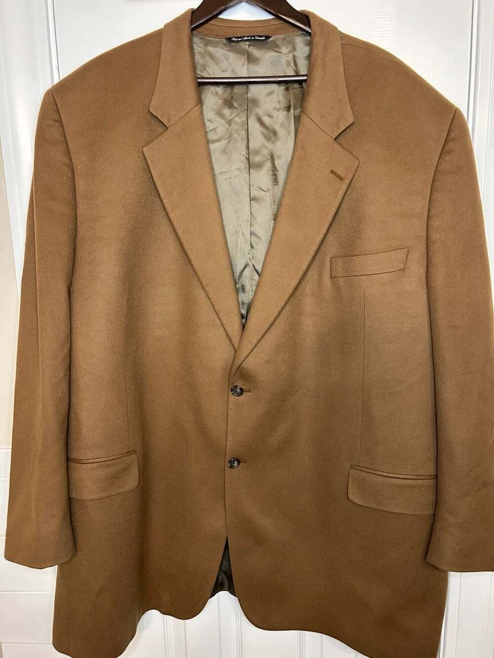 Jack Victor Premier Camel 100% Cashmere Blazer Sport Coat Big & Tall 56XL
